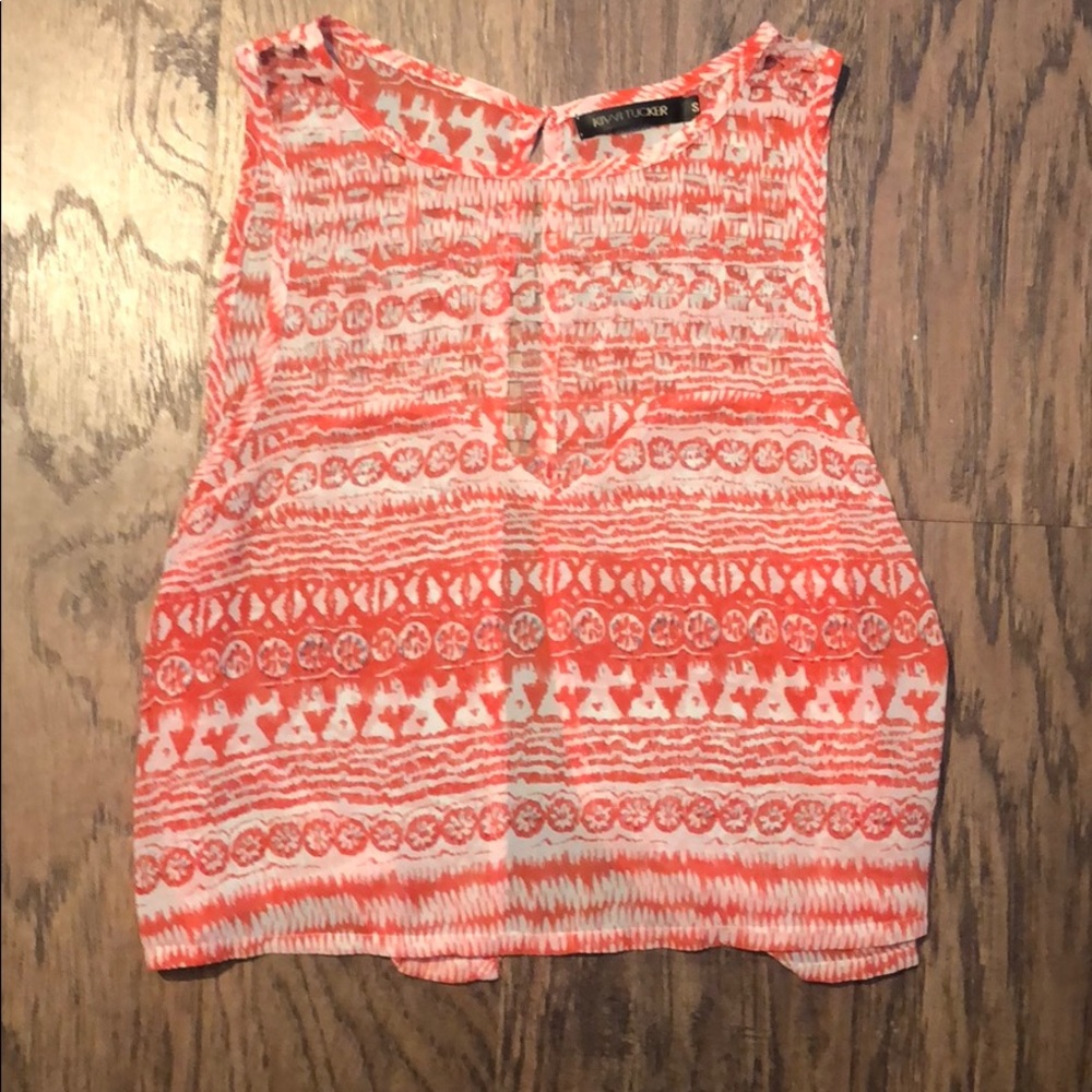 Kiwi Tucker Open Back Cutout Tank